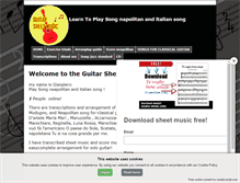 Tablet Screenshot of guitarsheetmusicsong.com